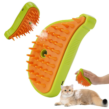 3 in 1 Pet Steam Brush Cat Dog Cleaning Steamy Spray Massage Beauty Comb Hair Removal Grooming Supplies Pets Accessories