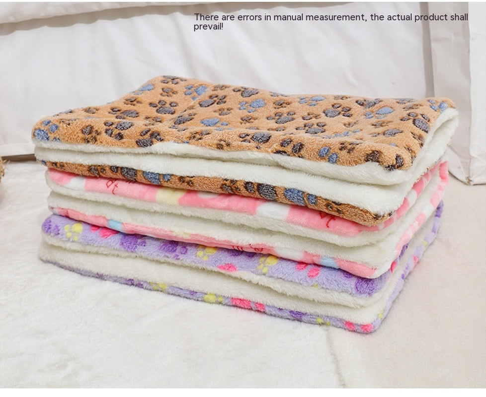 Winter Pet Mat Cat Nest Flannel Kennel Blanket Cat Pad Pet Bed