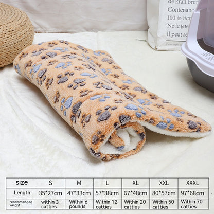 Winter Pet Mat Cat Nest Flannel Kennel Blanket Cat Pad Pet Bed