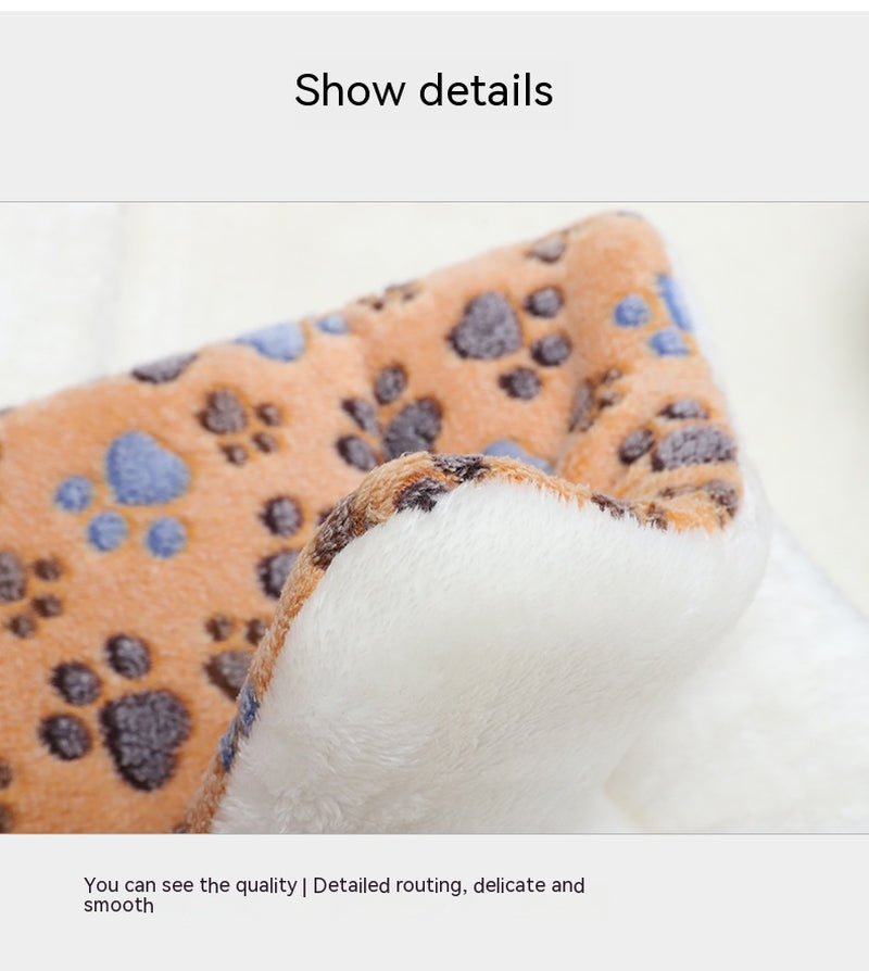 Winter Pet Mat Cat Nest Flannel Kennel Blanket Cat Pad Pet Bed