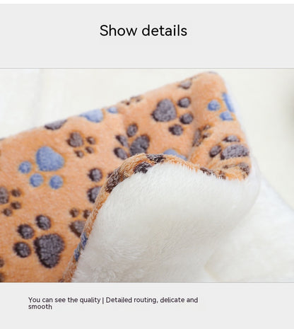 Winter Pet Mat Cat Nest Flannel Kennel Blanket Cat Pad Pet Bed