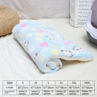 Winter Pet Mat Cat Nest Flannel Kennel Blanket Cat Pad Pet Bed