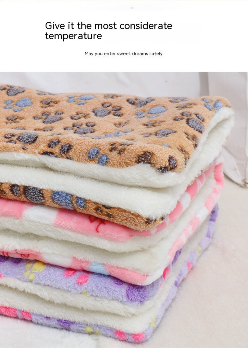 Winter Pet Mat Cat Nest Flannel Kennel Blanket Cat Pad Pet Bed