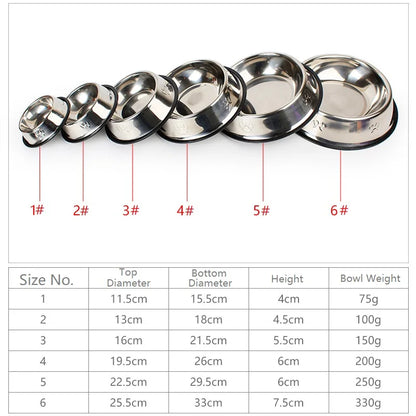 Quality Paw Stainless Steel Pet Dog Bowl Feeder Skidproof Anti-Ant Shape Cat Dog Bowls Food Accessories Pet Supplies 6 Sizes